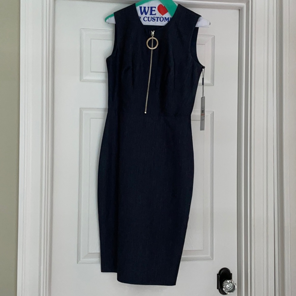 NWT Calvin Klein navy dress